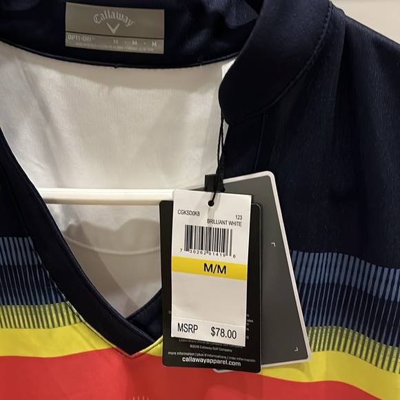 Callaway Womens Gradient Stripe Color Block Golf Polo Size Medium NWT - Picture 6 of 7